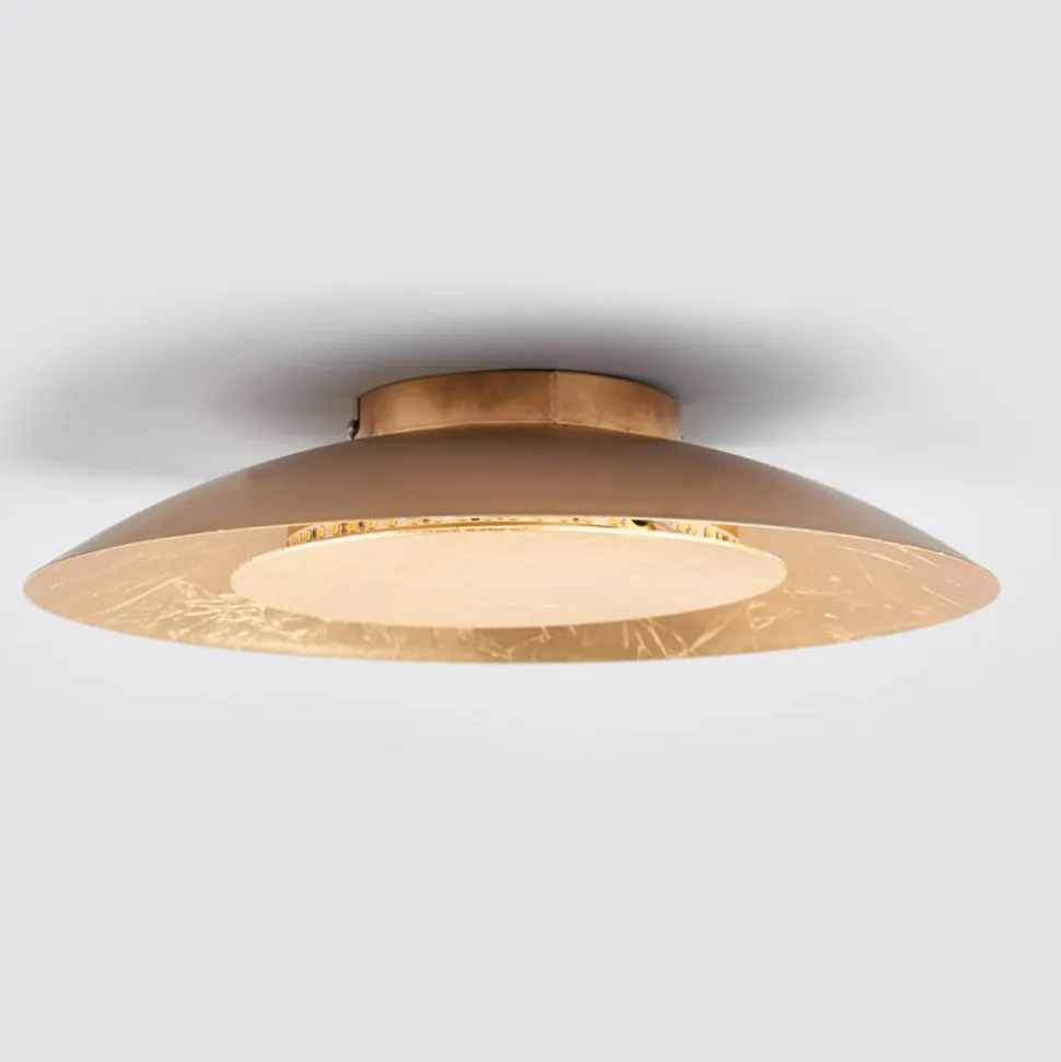 Lindby LED-loftlampe Keti, Ø 35 cm, guld, rund, metal