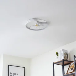Lindby LED-loftlampe Kosmo, 40 cm, hvid, metal, moon