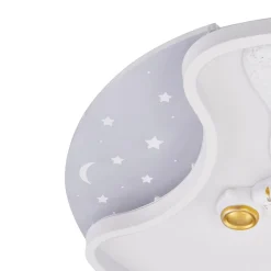 Lindby LED-loftlampe Kosmo, 40 cm, hvid, metal, moon