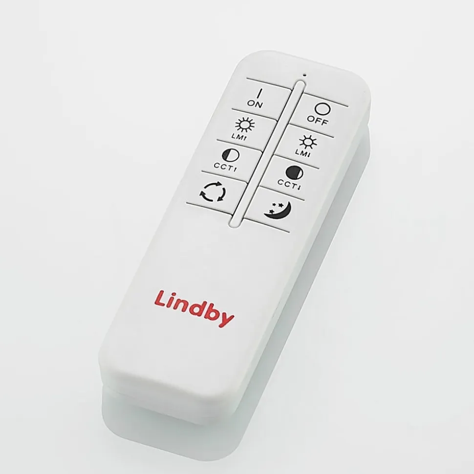 Lindby LED-loftlampe Lanira, Ø 60 cm, træ, fjernbetjening, CCT