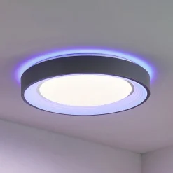 Lindby LED-loftlampe Lindum, RGB, CCT, fjernbetjening, dæmpbar