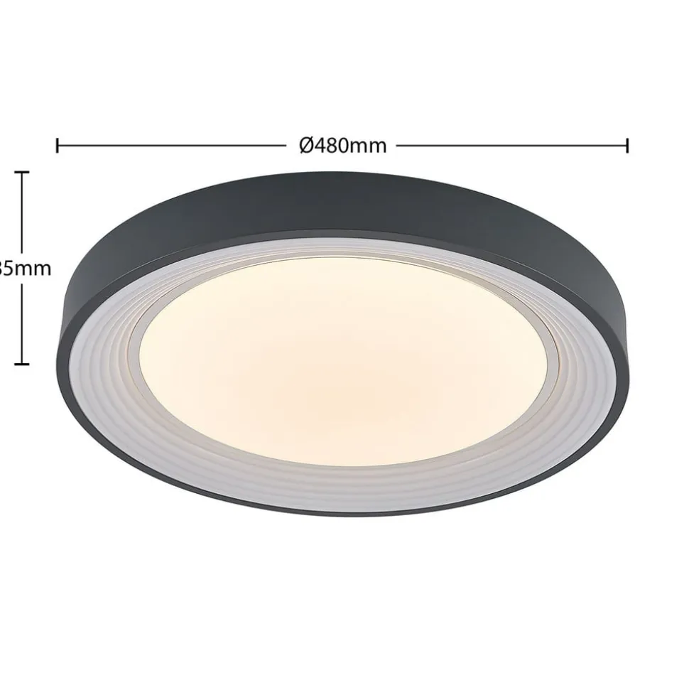 Lindby LED-loftlampe Lindum, RGB, CCT, fjernbetjening, dæmpbar