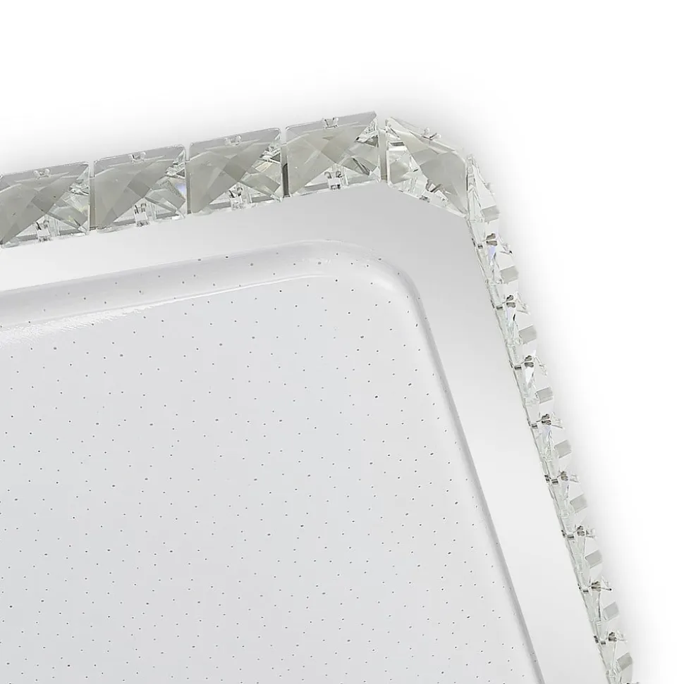 Lindby LED-loftlampe Lorand, krystaller, CCT, fjernbetjening