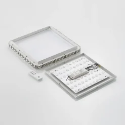 Lindby LED-loftlampe Lorand, krystaller, CCT, fjernbetjening