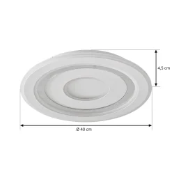 Lindby LED-loftlampe Lorvik, Ø 40 cm, hvid, CCT, dæmpbar
