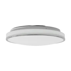 Lindby LED-loftlampe Lyss, Ø 40 cm, kromfarvet, IP44