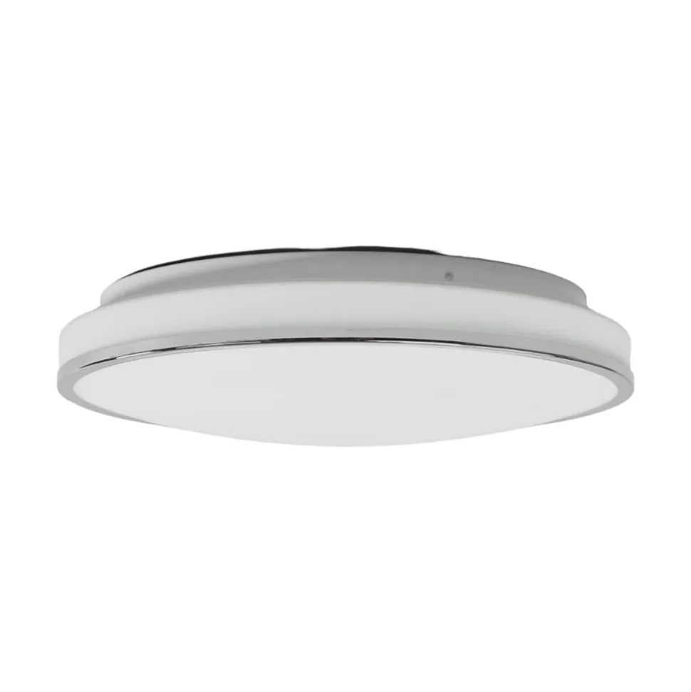Lindby LED-loftlampe Lyss, Ø 40 cm, kromfarvet, IP44