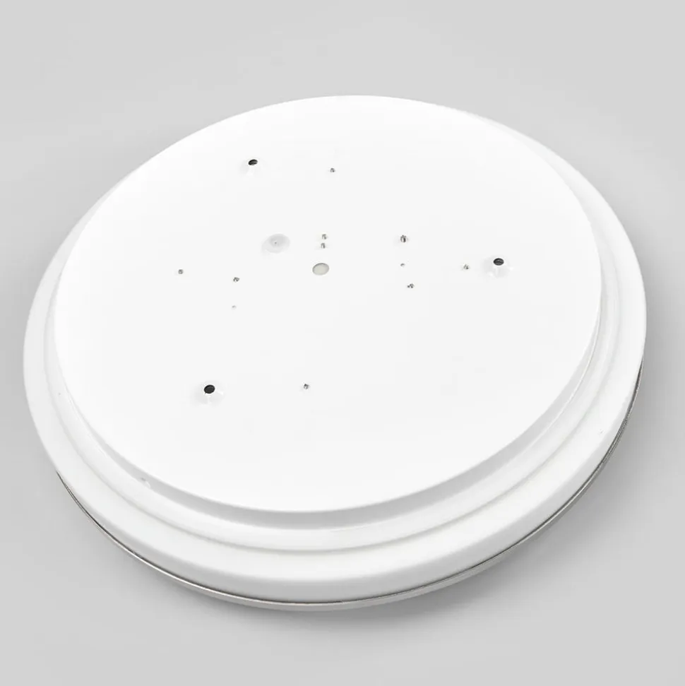 Lindby LED-loftlampe Lyss, Ø 40 cm, kromfarvet, IP44