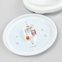 Lindby LED-loftlampe Lyss, Ø 40 cm, kromfarvet, IP44