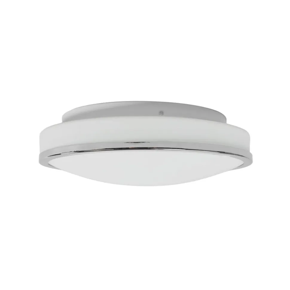 Lindby LED-loftlampe Lyss, Ø 28 cm, kromfarvet, IP44