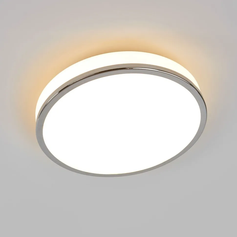 Lindby LED-loftlampe Lyss, Ø 28 cm, kromfarvet, IP44
