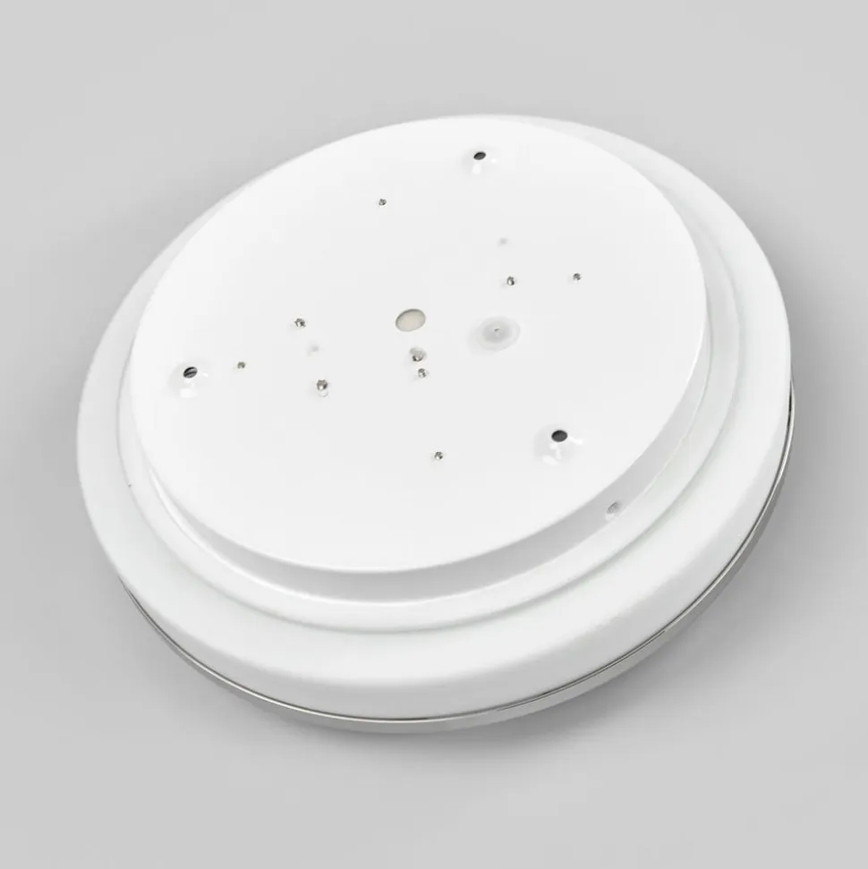 Lindby LED-loftlampe Lyss, Ø 28 cm, kromfarvet, IP44