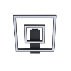 Lindby LED-loftlampe Madamo, sort, 30 cm, 3000K, aluminium