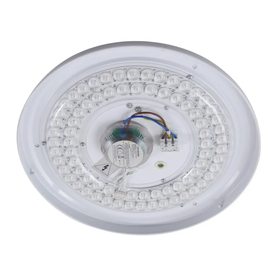 Lindby LED-loftlampe Manala, betongrå, RGB, CCT, fjernbetjening