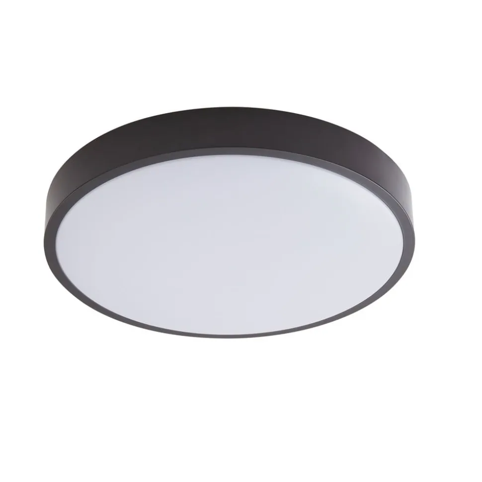 Lindby LED-loftlampe Medon, Ø 38 cm, sort, IP44, metal
