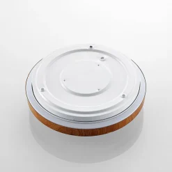 Lindby LED-loftlampe Mendosa, rund, lyst træ, Ø 29cm