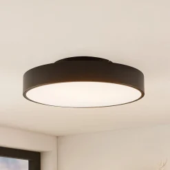 Lindby LED-loftlampe Milada, sort, CCT, fjernbetjening