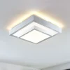 Lindby LED-loftlampe Mirco, 32 cm, kantet, aluminium