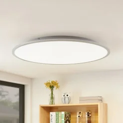 Lindby LED-loftlampe Narima, 4.000 K, Ø 80 cm, sølv