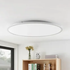 Lindby LED-loftlampe Narima, 4.000 K, Ø 80 cm, sølv