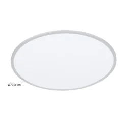 Lindby LED-loftlampe Narima, 4.000 K, Ø 80 cm, sølv