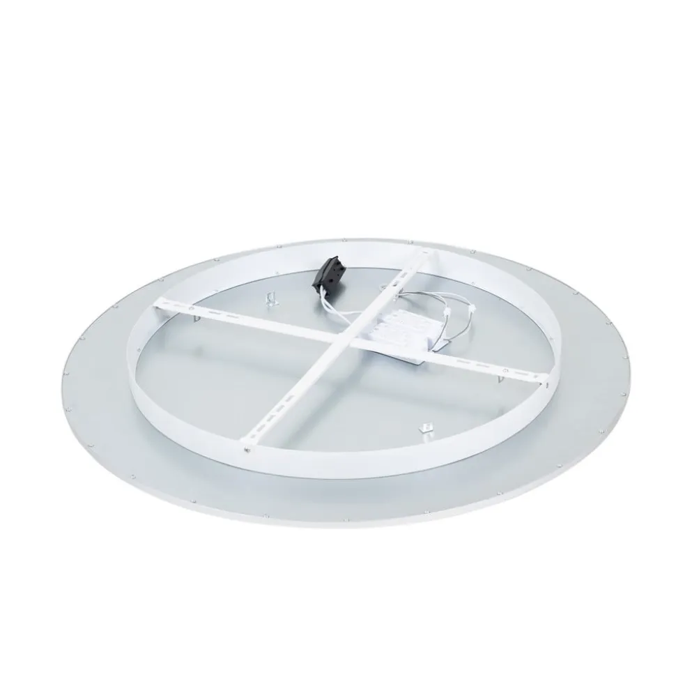 Lindby LED-loftlampe Narima, 4.000 K, Ø 80 cm, sølv