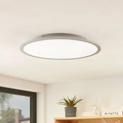 Lindby LED-loftlampe Narima, 4.000 K, Ø 50 cm, sølv