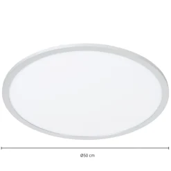 Lindby LED-loftlampe Narima, 4.000 K, Ø 50 cm, sølv