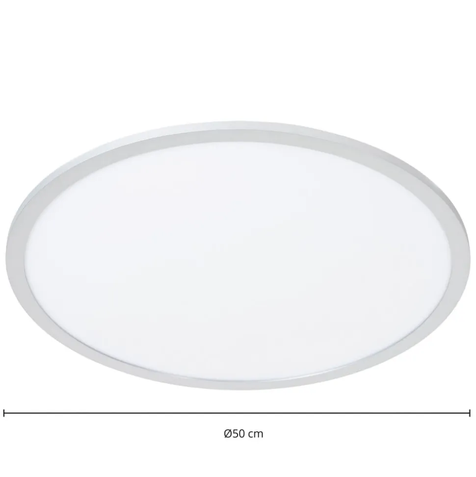Lindby LED-loftlampe Narima, 4.000 K, Ø 50 cm, sølv