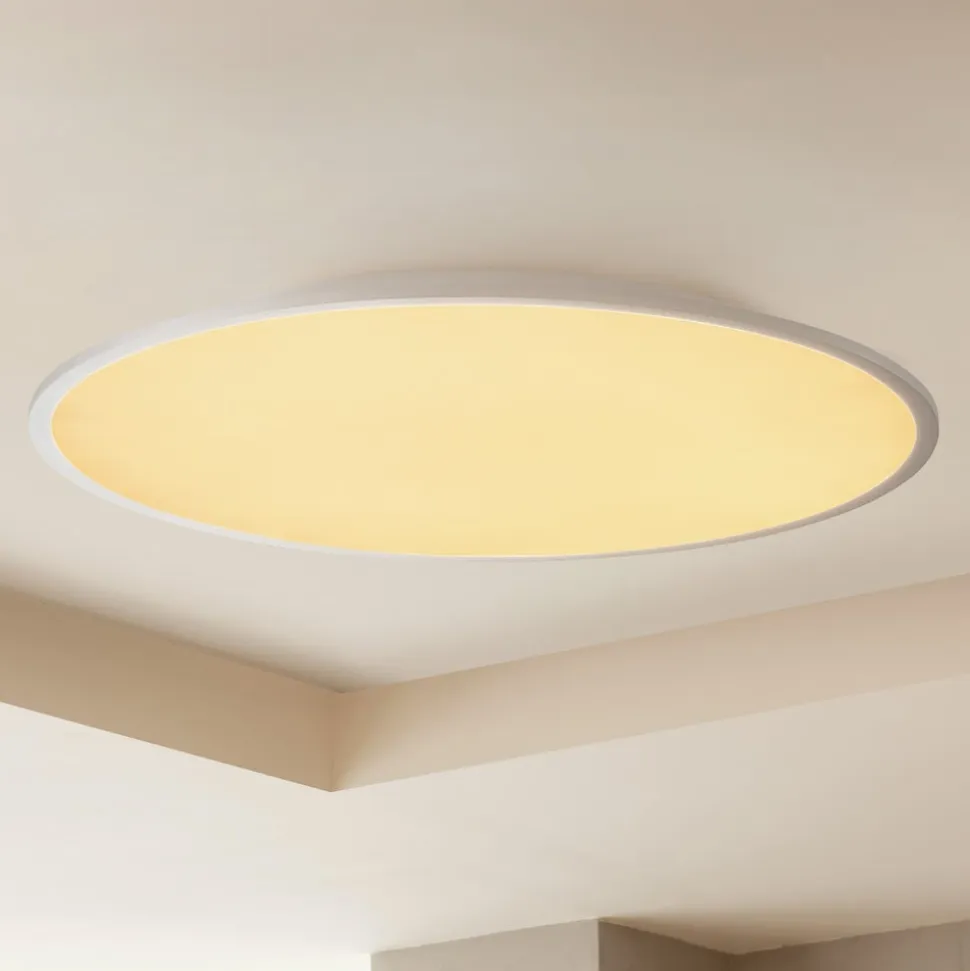 Lindby LED-loftlampe Narima, CCT, Ø 80 cm, sølv
