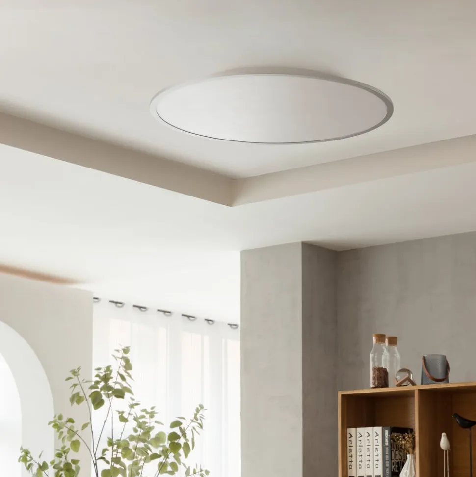 Lindby LED-loftlampe Narima, CCT, Ø 80 cm, sølv