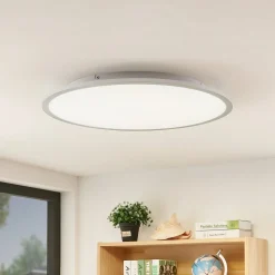 Lindby LED-loftlampe Narima, 4.000 K, Ø 60 cm, sølv
