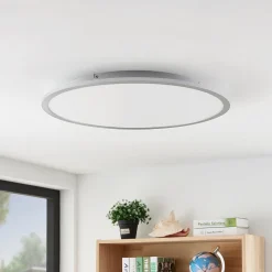 Lindby LED-loftlampe Narima, 4.000 K, Ø 60 cm, sølv