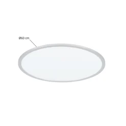 Lindby LED-loftlampe Narima, 4.000 K, Ø 60 cm, sølv