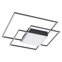 Lindby LED-loftlampe Nelinka, 60 cm, sort, aluminium