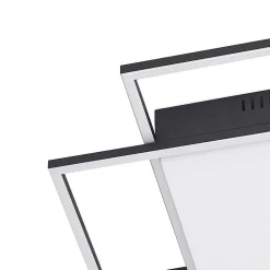 Lindby LED-loftlampe Nelinka, 60 cm, sort, aluminium