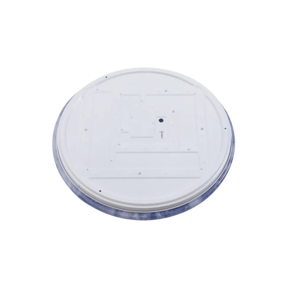 Lindby LED-loftlampe Orbi, 48 cm, blå/hvid, plast