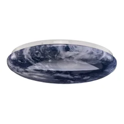 Lindby LED-loftlampe Orbi, 38 cm, blå/hvid, plast