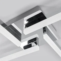 Lindby LED-loftlampe Patrik, 59 cm, 4 lyskilder, krom, IP44