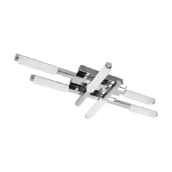 Lindby LED-loftlampe Patrik, 62 cm, 6 lyskilder, krom, IP44