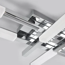 Lindby LED-loftlampe Patrik, 62 cm, 6 lyskilder, krom, IP44