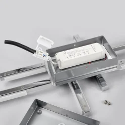 Lindby LED-loftlampe Patrik, 62 cm, 6 lyskilder, krom, IP44