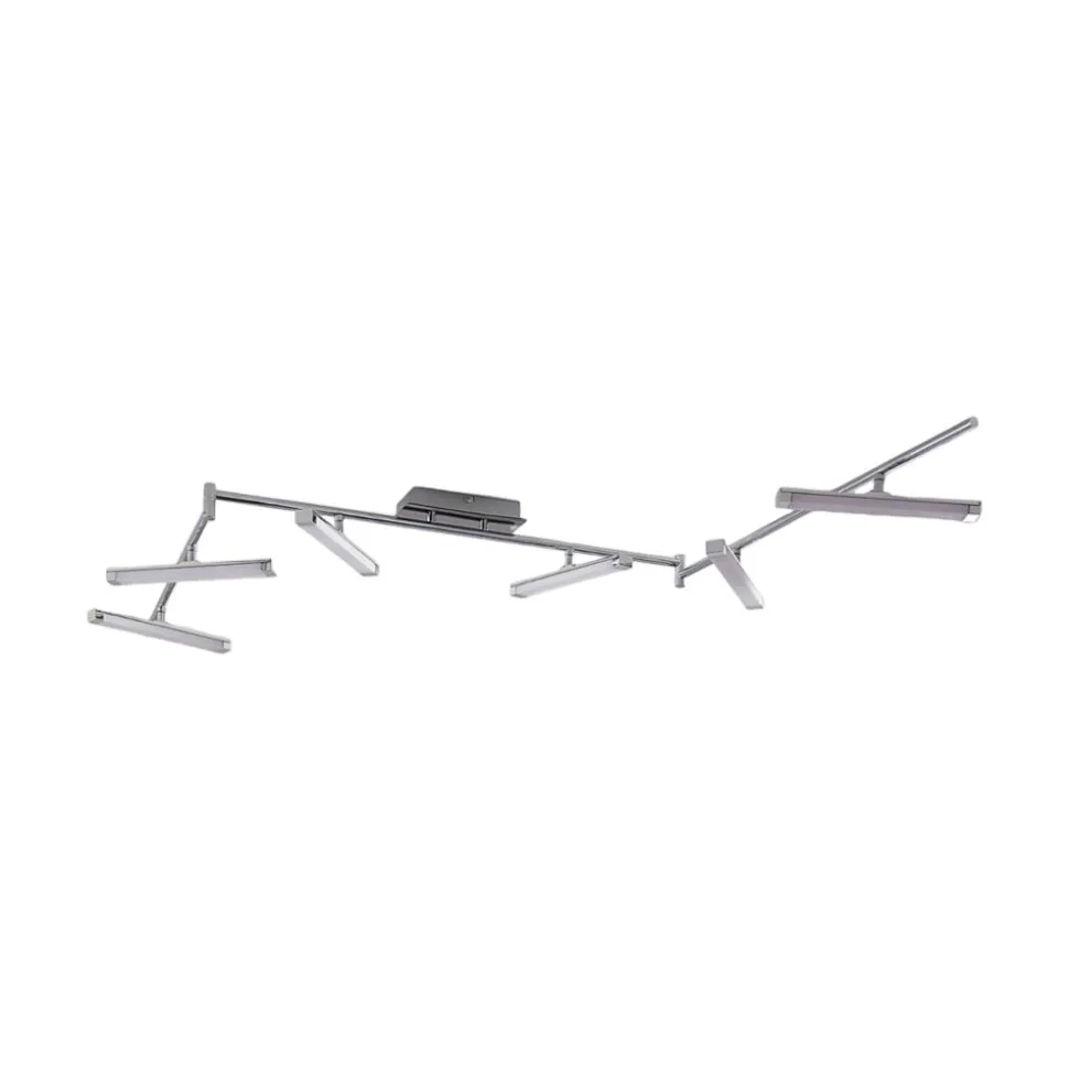 Lindby LED-loftlampe Pilou, 6 lyskilder, dæmpbar, krom