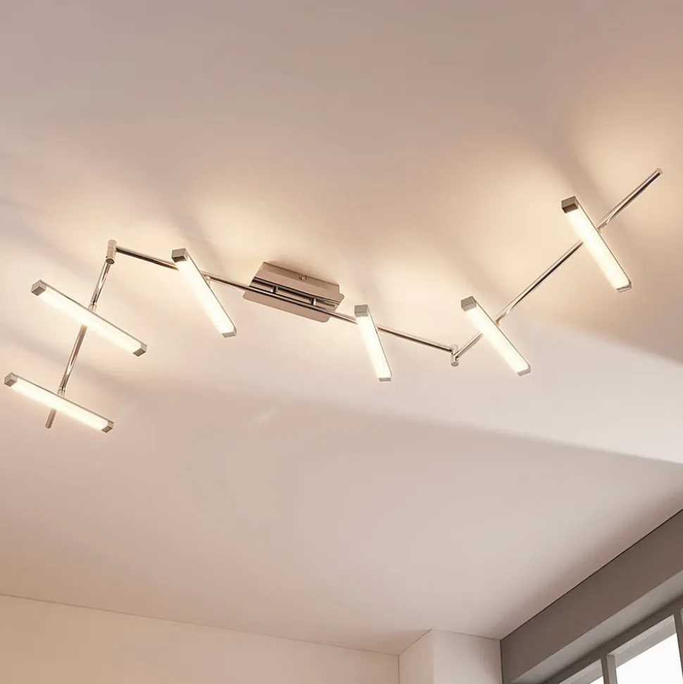 Lindby LED-loftlampe Pilou, 6 lyskilder, dæmpbar, krom