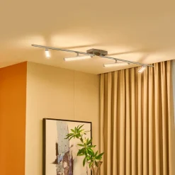 Lindby LED-loftlampe Pilou, 4 lyskilder, dæmpbar, krom