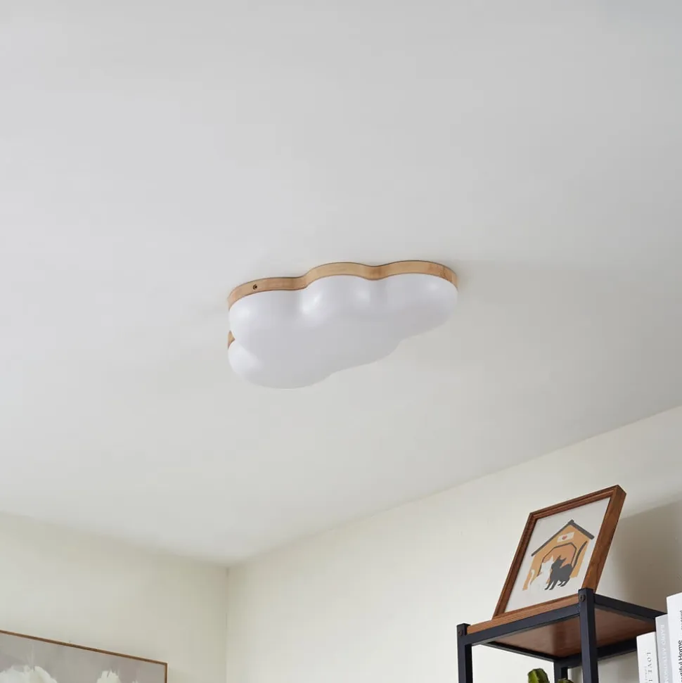 Lindby LED-loftlampe Pilvi, plast, sky, 50 cm