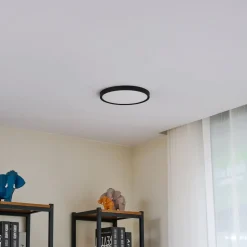 Lindby LED-loftlampe Pravin, Ø 23 cm, CCT, sort