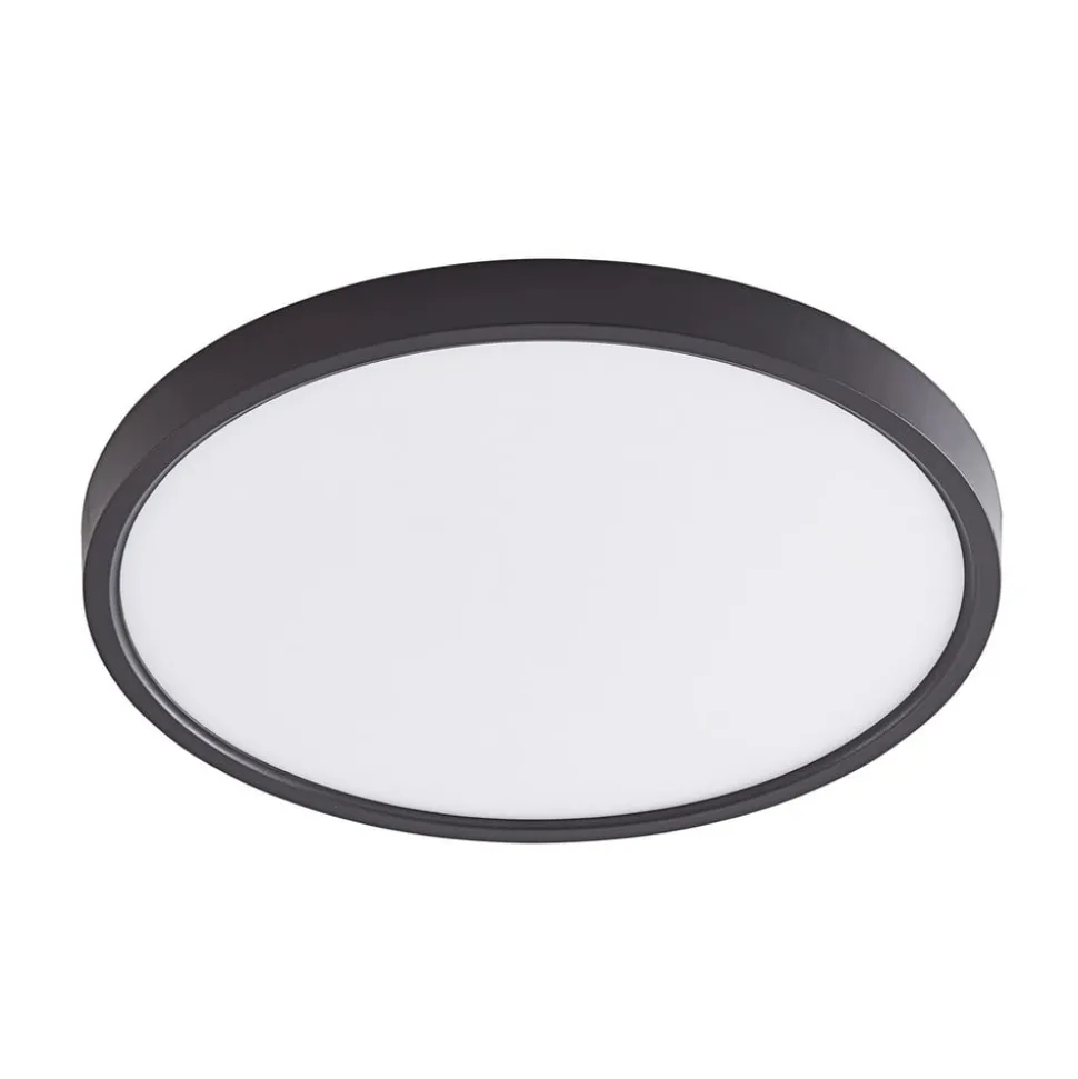 Lindby LED-loftlampe Pravin, Ø 23 cm, CCT, sort