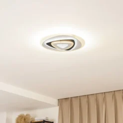 Lindby LED-loftlampe Rebeka, Ø 50 cm, CCT, fjernbetjening