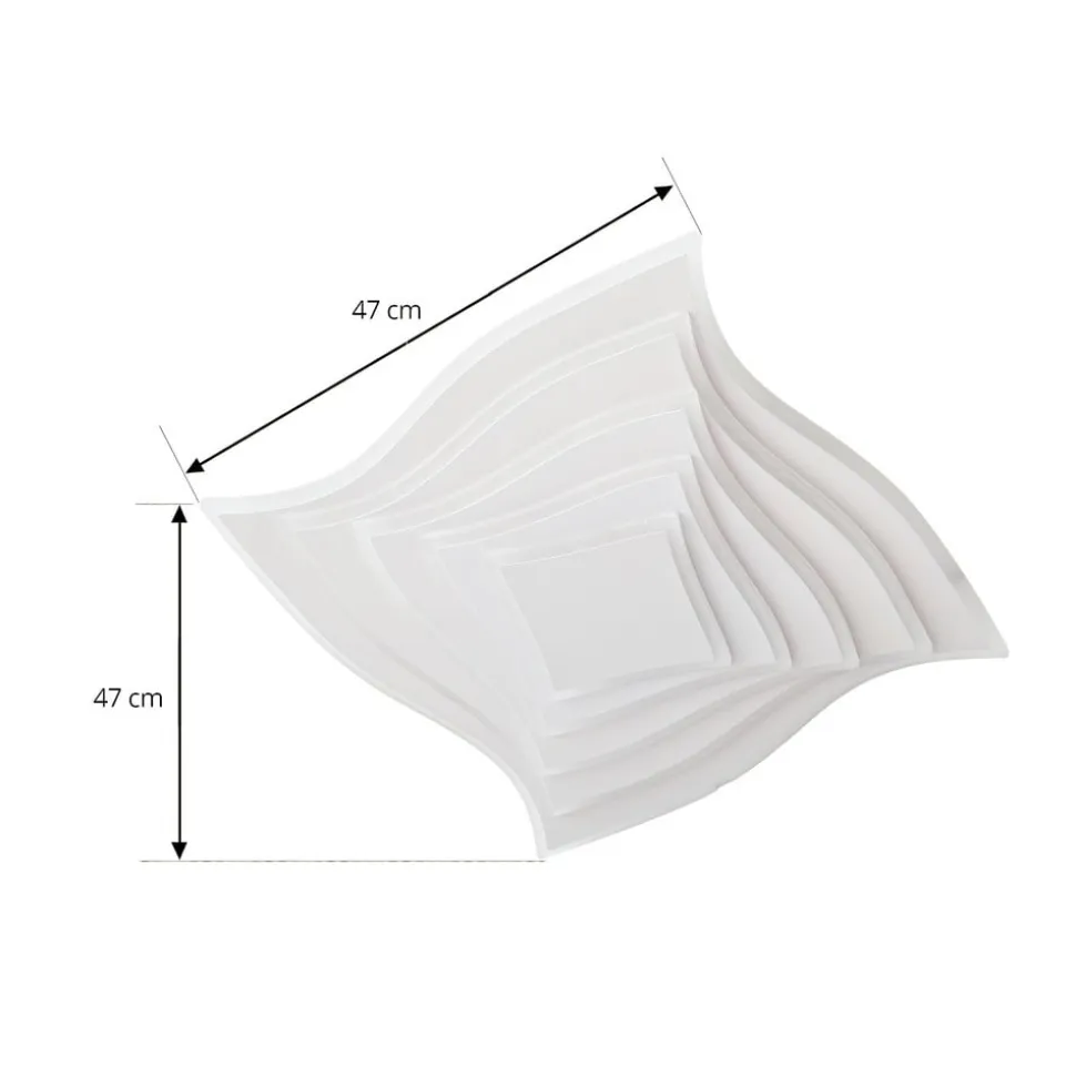 Lindby LED-loftlampe Rebeka, 47x47cm, CCT, fjernbetjening